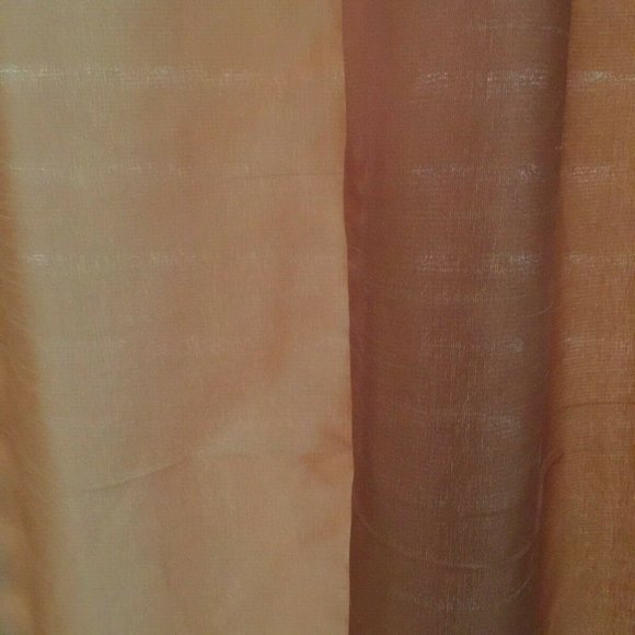 NEW  GOLD/RUST PLEATED CURTAIN PANEL - Picture 1 of 8